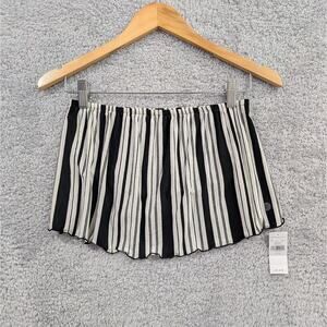 American Eagle White And Black Striped Women's Small Flowy Cropped Tube Top NWT